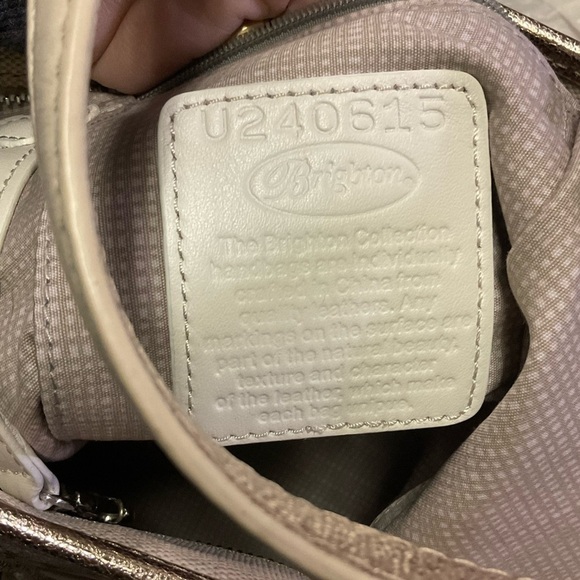 Brighton Kenya Zip Top Canvas Tote Purse Handbag - Picture 6 of 7